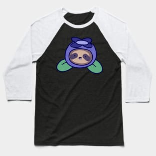 Blueberry Sloth Face Baseball T-Shirt